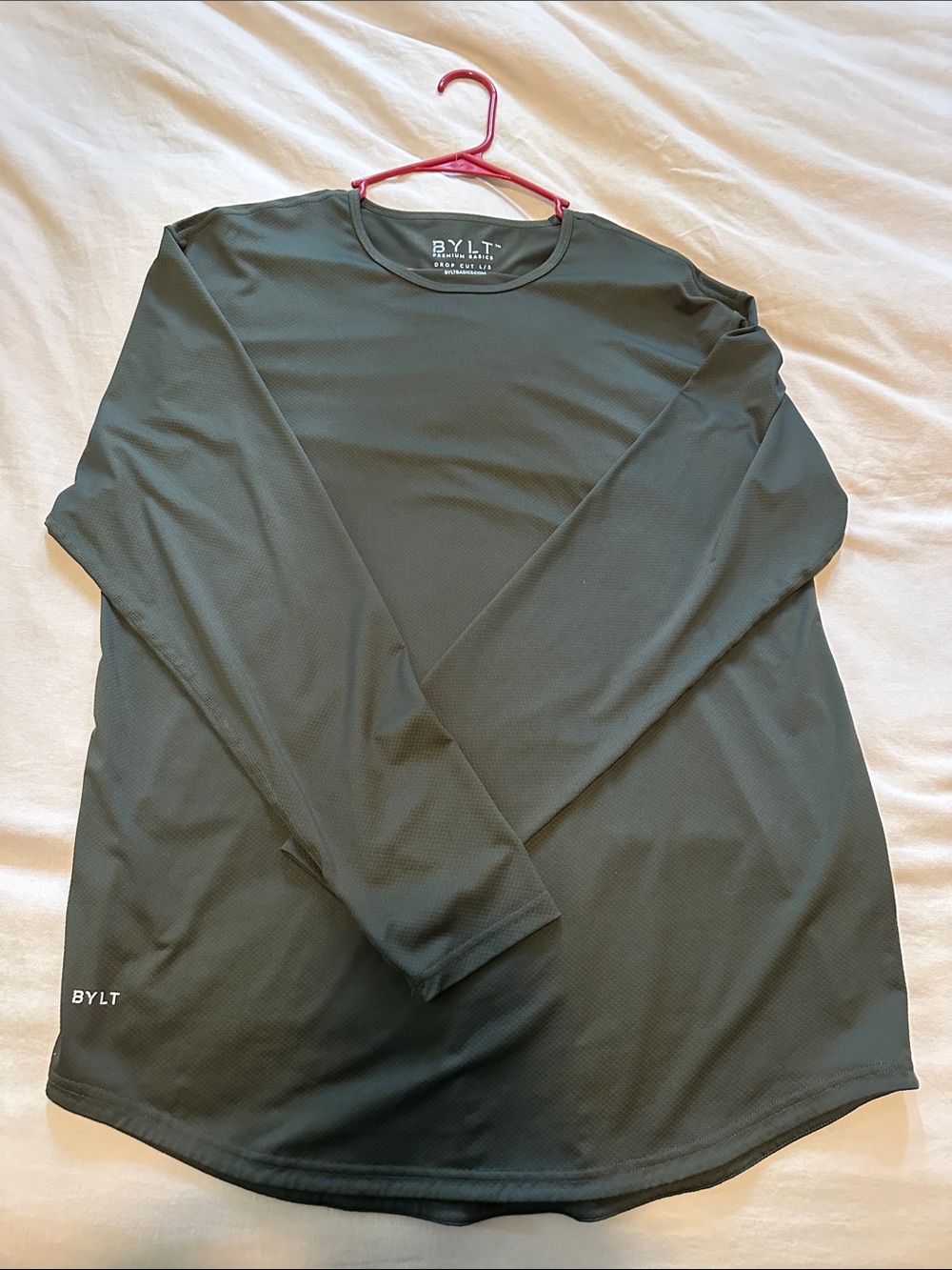 BYLT Basics Olive Green Long Sleeve Crew